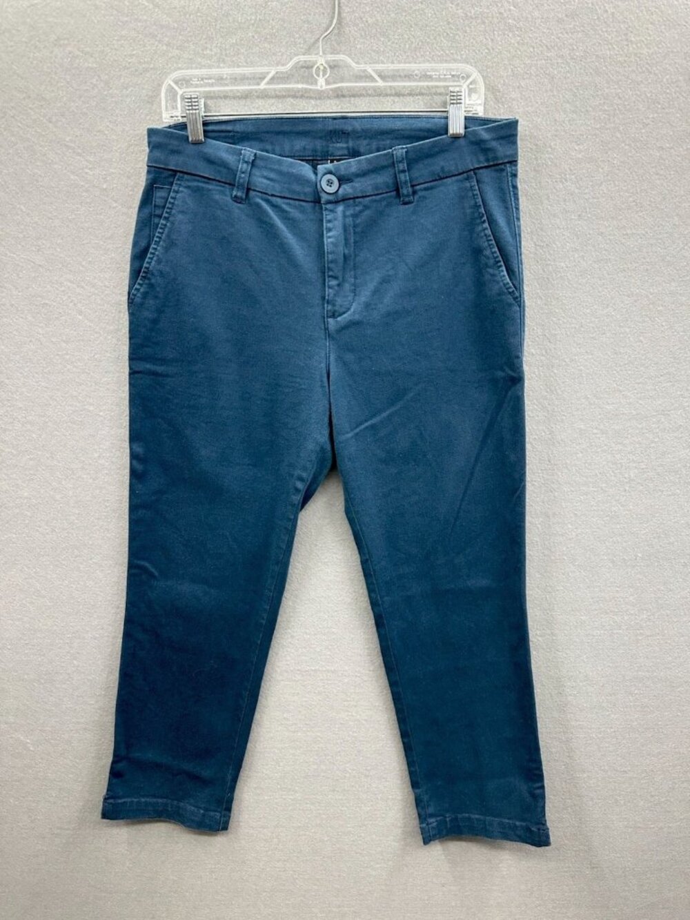 Kut From The Kloth Crop Pants Women Size 8 Blue Tapered Cotton Blend Workwear